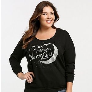 Disney Torrid Take Me to Neverland Sweatshirt NWT
